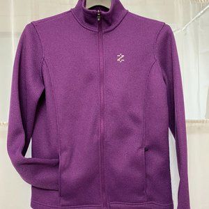 Izod Purple Fleece Lined Jacket, Size Small